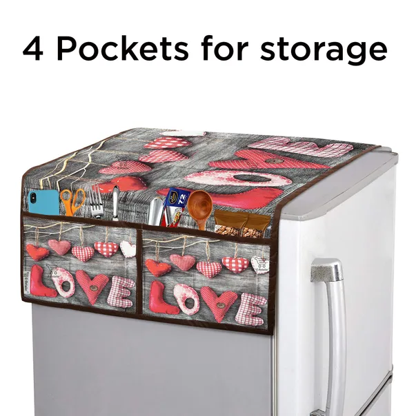 3-Layered_Refrigerator/Fridge_Top_Cover_With_4_Utility_Pockets_(Material-Jute,_Color-Red,_Size-39x21_Inches)
