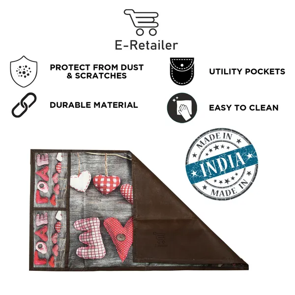 3-Layered_Refrigerator/Fridge_Top_Cover_With_4_Utility_Pockets_(Material-Jute,_Color-Red,_Size-39x21_Inches)