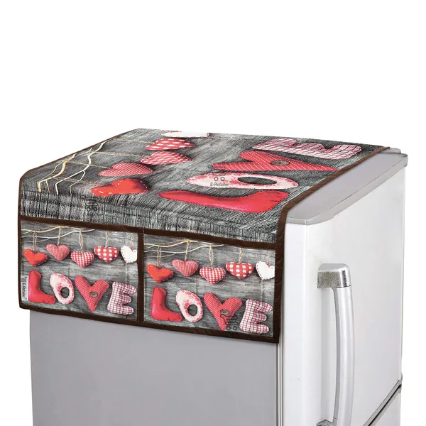 3-Layered_Refrigerator/Fridge_Top_Cover_With_4_Utility_Pockets_(Material-Jute,_Color-Red,_Size-39x21_Inches)