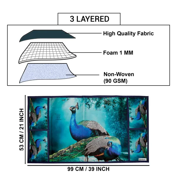 6_Pcs_Of_Cover_Appliances_Cover_Combo_Set_of_(1_Pc._Fridge_Top_Cover_+_2_Pcs._Fridge_Handle_Cover_+_6_Pcs._Fridge_Mat_+_1_Pc._Wall_Hanging_Storage_Organizer)