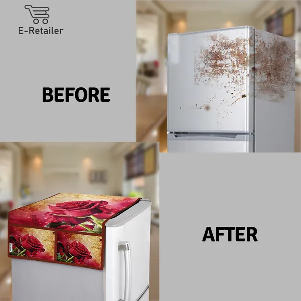 3-Layered_Refrigerator/Fridge_Top_Cover_With_4_Utility_Pockets_(Material-Jute,_Color-Red,_Size-39x21_Inches)