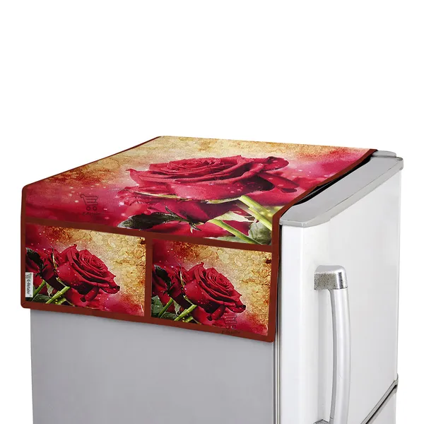 3-Layered_Refrigerator/Fridge_Top_Cover_With_4_Utility_Pockets_(Material-Jute,_Color-Red,_Size-39x21_Inches)
