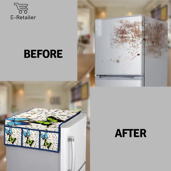 3-Layered_Refrigerator/Fridge_Top_Cover_With_6_Utility_Pockets_(Material-Jute,_Color-Blue,_Size-39x21_Inches)