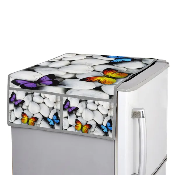 3-Layered_Refrigerator/Fridge_Top_Cover_With_4_Utility_Pockets_(Material-Jute,_Color-Gray,_Size-39x21_Inches)