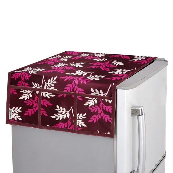 3-Layered_Refrigerator/Fridge_Top_Cover_With_6_Utility_Pockets_(Material-Polyester,_Color-Purple,_Size-39x21_Inches)