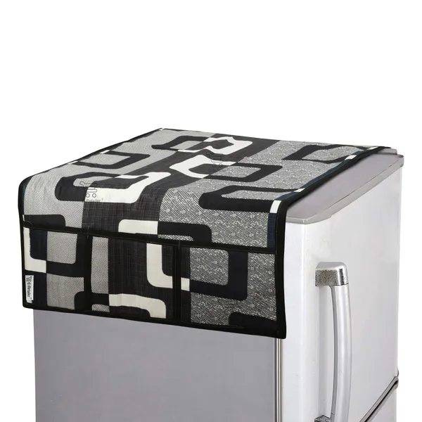 3-Layered_Refrigerator/Fridge_Top_Cover_With_6_Utility_Pockets_(Material-Polyester,_Color-Black,_Size-39x21_Inches)