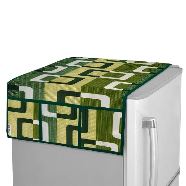 3-Layered_Refrigerator/Fridge_Top_Cover_With_6_Utility_Pockets_(Material-Polyester,_Color-Green,_Size-39x21_Inches)