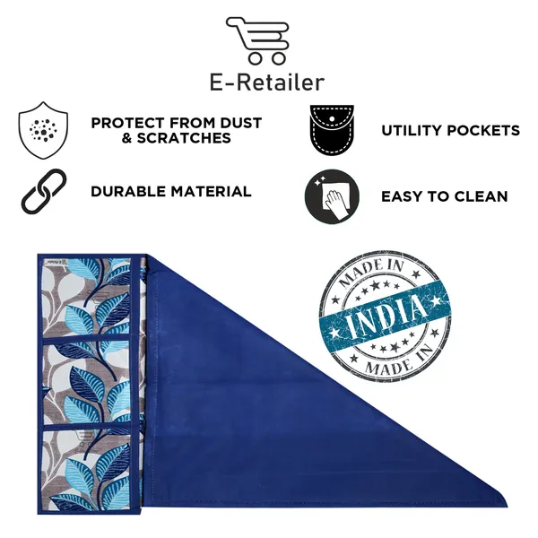 3-Layered_Refrigerator/Fridge_Top_Cover_With_6_Utility_Pockets_(Material-Polyester,_Color-Blue,_Size-39x21_Inches)