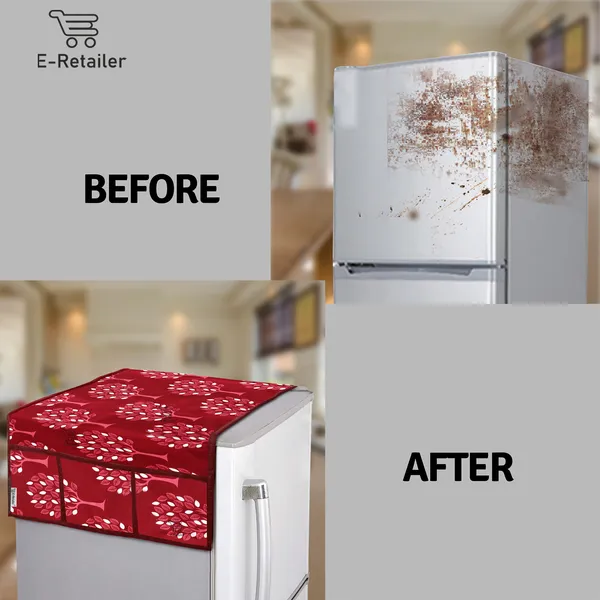 3-Layered_Refrigerator/Fridge_Top_Cover_With_6_Utility_Pockets_(Material-Polyester,_Color-Maroon,_Size-39x21_Inches)