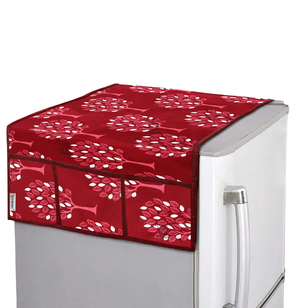 3-Layered_Refrigerator/Fridge_Top_Cover_With_6_Utility_Pockets_(Material-Polyester,_Color-Maroon,_Size-39x21_Inches)