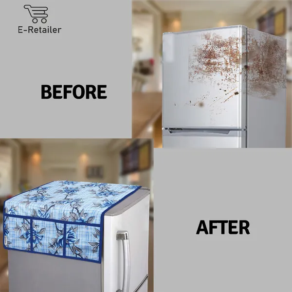 3-Layered_Refrigerator/Fridge_Top_Cover_With_6_Utility_Pockets_(Material-Polyester,_Color-Blue,_Size-39x21_Inches)