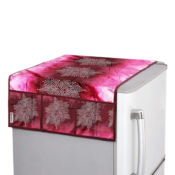 3-Layered_Refrigerator/Fridge_Top_Cover_With_6_Utility_Pockets_(Material-Polyester,_Color-Pink,_Size-39x21_Inches)