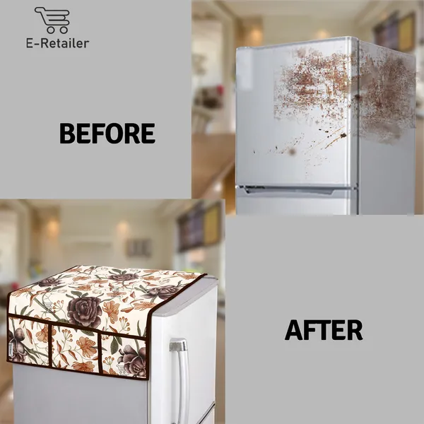 3-Layered_Refrigerator/Fridge_Top_Cover_With_6_Utility_Pockets_(Material-Polyester,_Color-Brown,_Size-39x21_Inches)