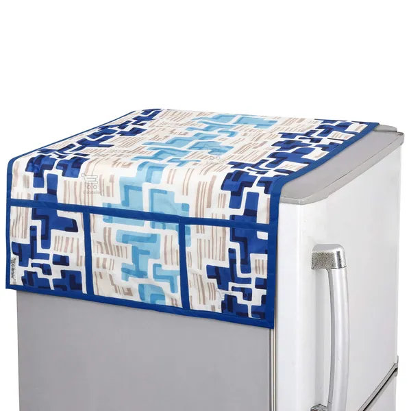 3-Layered_Refrigerator/Fridge_Top_Cover_With_6_Utility_Pockets_(Material-Polyester,_Color-Blue,_Size-39x21_Inches)