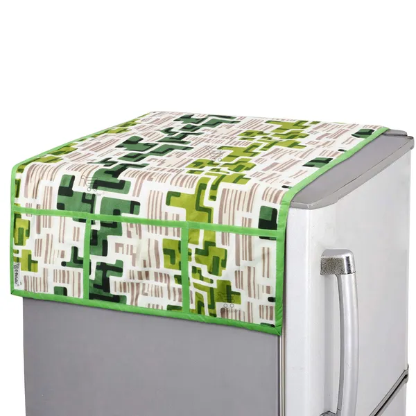 3-Layered_Refrigerator/Fridge_Top_Cover_With_6_Utility_Pockets_(Material-Polyester,_Color-Green,_Size-39x21_Inches)