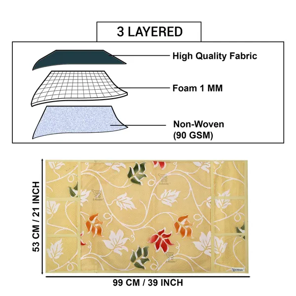 _3-Layered_Refrigerator/Fridge_Top_Cover_With_6_Utility_Pockets_(Material-Net,_Color-Golden,_Size-39x21_Inches)