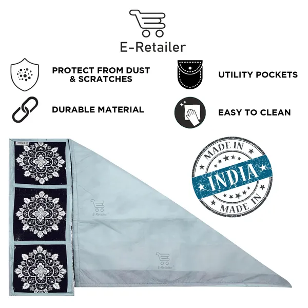 3-Layered_Refrigerator/Fridge_Top_Cover_With_6_Utility_Pockets_(Material-Jacquard,_Color-Black,_Size-39x21_Inches)