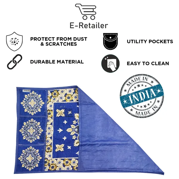 3-Layered_Refrigerator/Fridge_Top_Cover_With_6_Utility_Pockets_(Material-Jacquard,_Color-Blue,_Size-39x21_Inches)