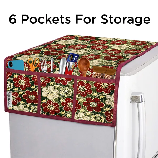 6_Pcs_Of_Cover_Multipurpose_Mats/Fridge_Mats/Refrigerator_Drawer_Mats_(Material-PP,_Color-Red,_Size-17.5X11.5_Inches)