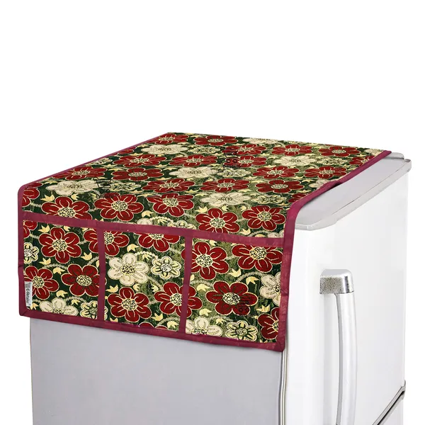 6_Pcs_Of_Cover_Multipurpose_Mats/Fridge_Mats/Refrigerator_Drawer_Mats_(Material-PP,_Color-Red,_Size-17.5X11.5_Inches)