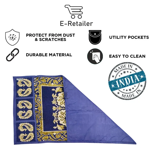 3-Layered_Refrigerator/Fridge_Top_Cover_With_6_Utility_Pockets_(Material-Jacquard,_Color-Blue,_Size-39x21_Inches)