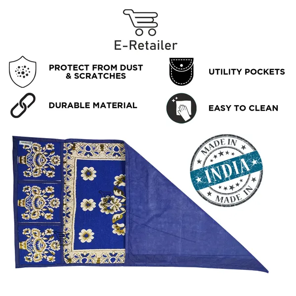 3-Layered_Refrigerator/Fridge_Top_Cover_With_6_Utility_Pockets_(Material-Jacquard,_Color-Blue,_Size-39x21_Inches)