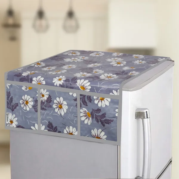 6_Pcs_Of_Cover_Appliance_Cover_Combo_Set_of_(1_Pc._Fridge_Top_Cover_+_2_Pcs._Fridge_Handle_Cover_+_6_Pcs._Fridge_Mat)