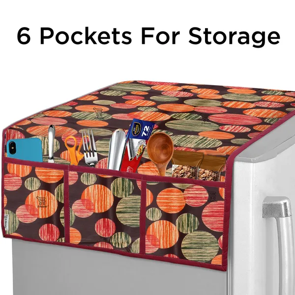 6_Pcs_Of_Cover_Appliance_Cover_Combo_Set_of_(1_Pc._Fridge_Top_Cover_+_1_Pc._Fridge_Handle_Cover_+_6_Pcs._Fridge_Mat)
