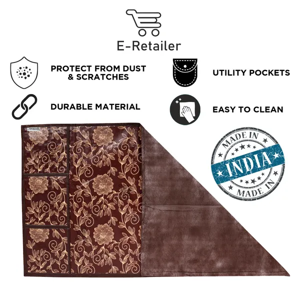 3-Layered_Refrigerator/Fridge_Top_Cover_With_6_Utility_Pockets_(Material-PVC,_Color-Brown,_Size-39x21_Inches)