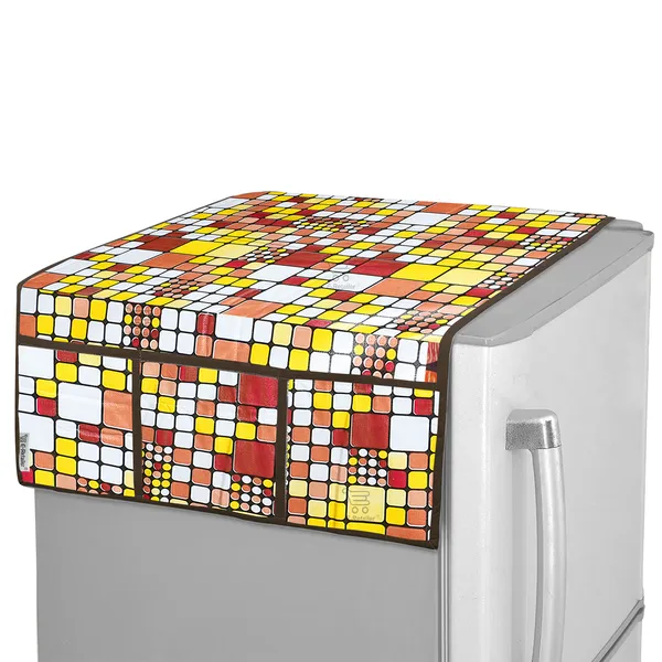 3-Layered_Refrigerator/Fridge_Top_Cover_With_6_Utility_Pockets_(Material-PVC,_Color-Brown,_Size-39x21_Inches)
