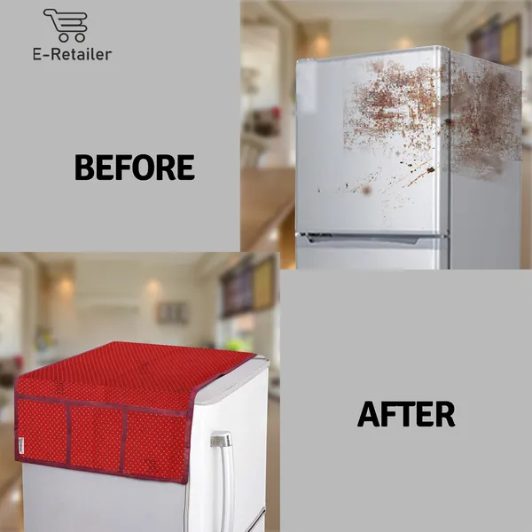 3-Layered_Refrigerator/Fridge_Top_Cover_With_6_Utility_Pockets_(Material-Polyester,_Color-Red,_Size-39x21_Inches)