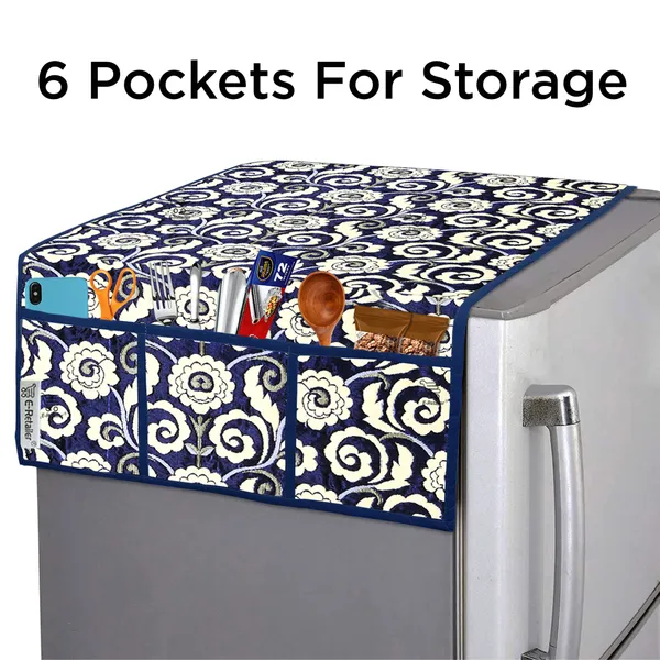 3-Layered_Refrigerator/Fridge_Top_Cover_With_6_Utility_Pockets_(Material-Quilted,_Color-Purple,_Size-39x21_Inches)