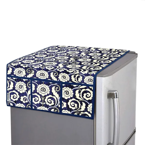 3-Layered_Refrigerator/Fridge_Top_Cover_With_6_Utility_Pockets_(Material-Quilted,_Color-Purple,_Size-39x21_Inches)