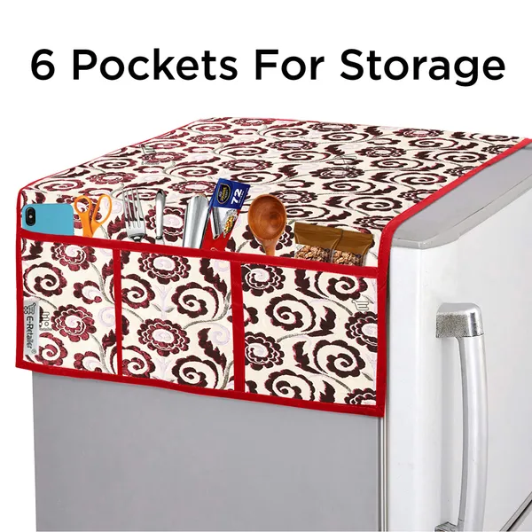 6_Pcs_Of_Cover_Multipurpose_Mats/Fridge_Mats/Refrigerator_Drawer_Mats_(Material-PP,_Color-Red,_Size-17.5X11.5_Inches)