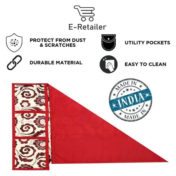 6_Pcs_Of_Cover_Multipurpose_Mats/Fridge_Mats/Refrigerator_Drawer_Mats_(Material-PP,_Color-Red,_Size-17.5X11.5_Inches)
