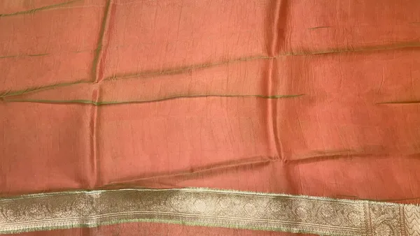 Humairah_Pure_Handloom_Olive_Organza_Zari_Boota_with_Antique_Golden_Zari_Kadiyal_with_Banarasi_Broad_Border_with_Olive_Blouse