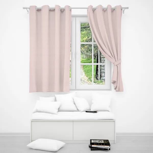 Plain_Eyelet_1_Panel_Window_Curtain_Set_Living_,_Dining_Room_(_1Pcs,_5_Feet,_Peach_)