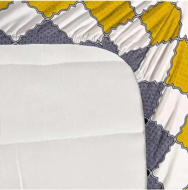 220TC_Yellow_Blue_Check_Elastic_Fitted_Single_Bed_100%_Cotton_Bedsheet_with_1_Pillow_Cover_(36X72_upto_6'_mattress)