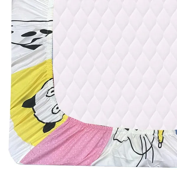 220TC_Kitties_Multicolor_Elastic_Fitted_Single_Bed_100%_Cotton_Bedsheet_with_1_Pillow_Cover_(36X72_upto_6'_mattress)