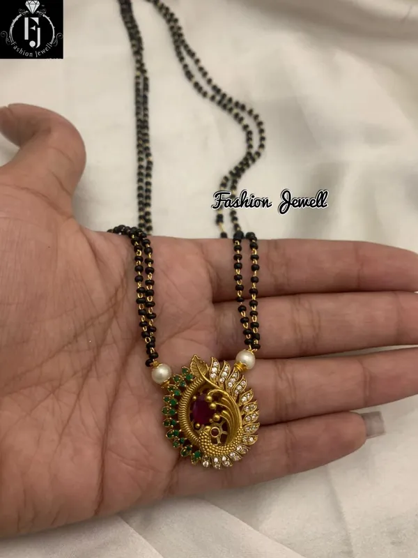 Peacock_Antique_Mangalsutra_Pendant