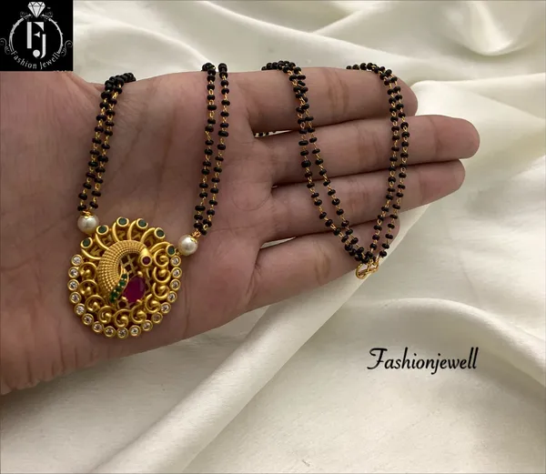 Latest_Peacock_design_Mangalsutra