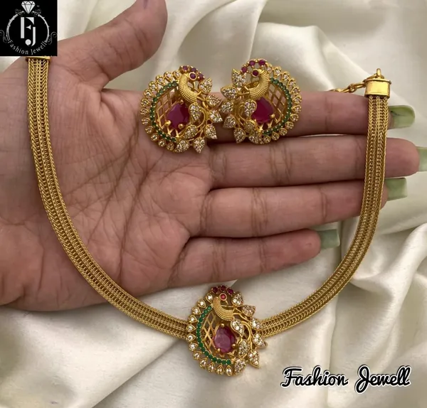 Gorgeous_Peacock_design_Chain_style_Necklace_set