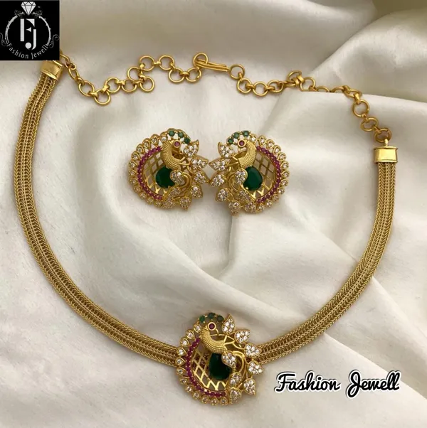Gorgeous_Peacock_design_Chain_style_Necklace_set