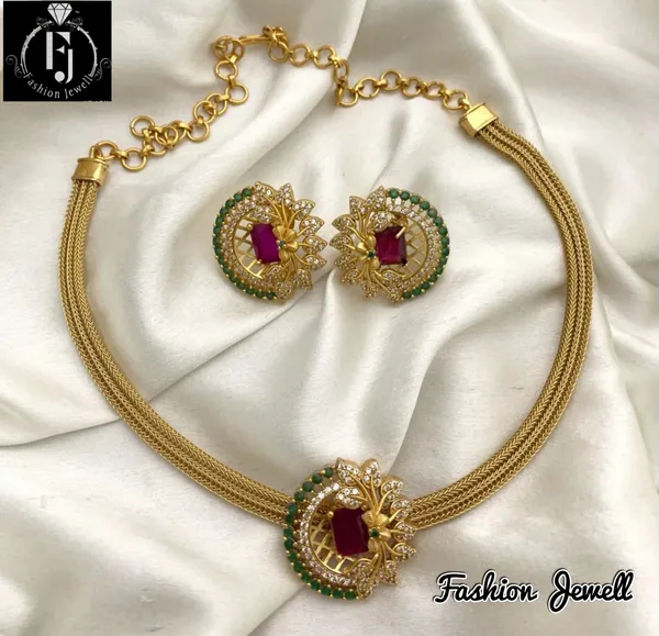Exclusive_flower_design_Chain_style_Necklace_set