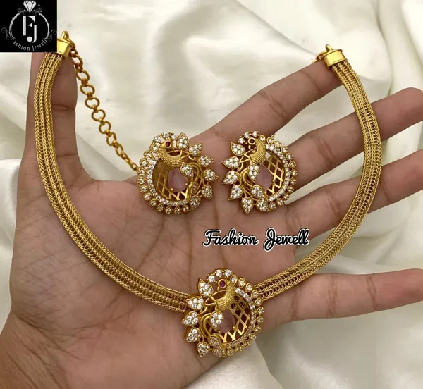 Gorgeous_Peacock_design_Chain_style_Necklace_set