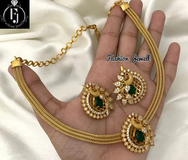Gorgeous_Peacock_design_Chain_style_Necklace_set