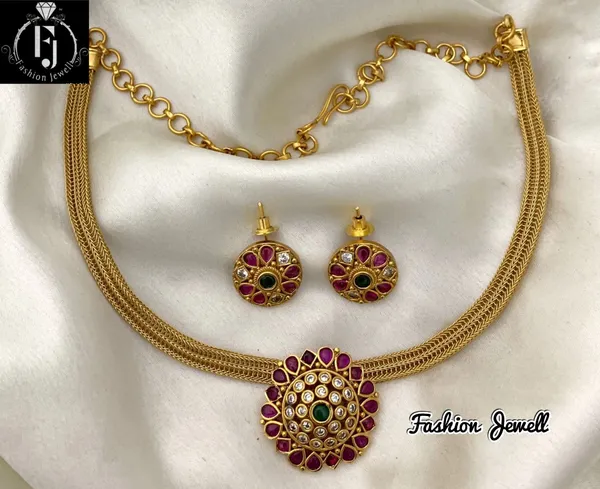 Latest_Kempu_Chain_style_Necklace_set