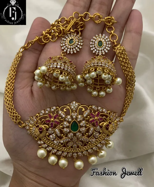 Latest__High_Neck_Ad_matte_Choker_set
