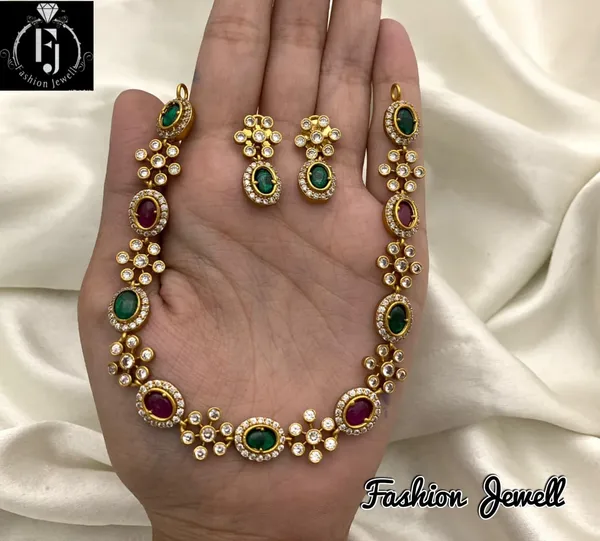 Trendy_Premium_quality_Ad_matte_Necklace_set