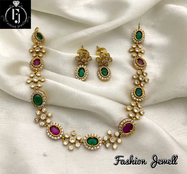 Trendy_Premium_quality_Ad_matte_Necklace_set